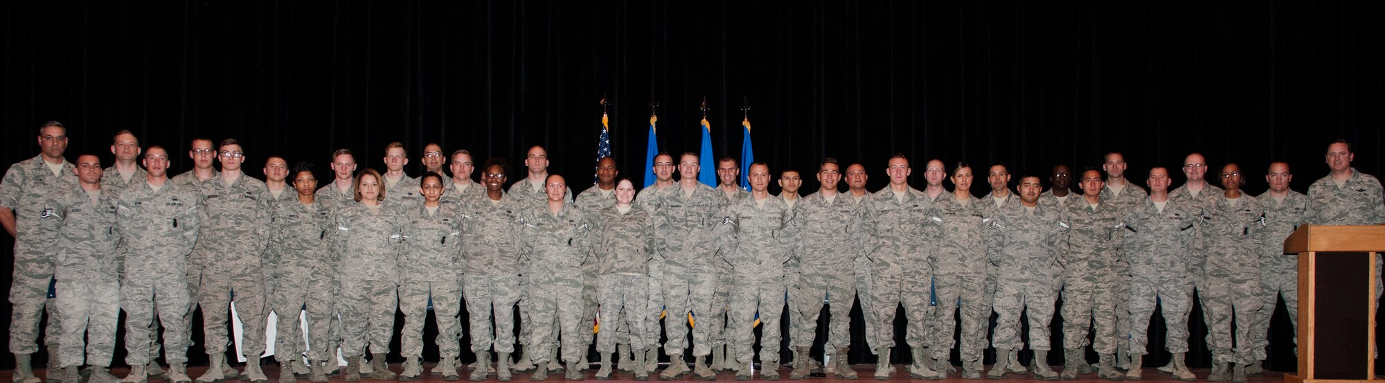 F.E. Warren Air Force Base, Wyo., August Enlisted Promotion Ceremony. (U.S. Air Force photo by Airman 1st Class Malcolm Mayfield)