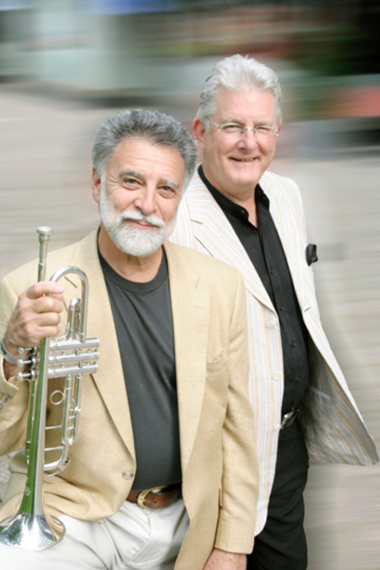 Trumpeter Marvin Stamm and Pianist/composer Bill Mays share a double bill when they join the Airmen of Note for a Jazz Heritage Series concert on Oct. 23 at the Clarice Smith Center for the Performing Arts at the University of Maryland. (U.S. Air Force photo/released).
