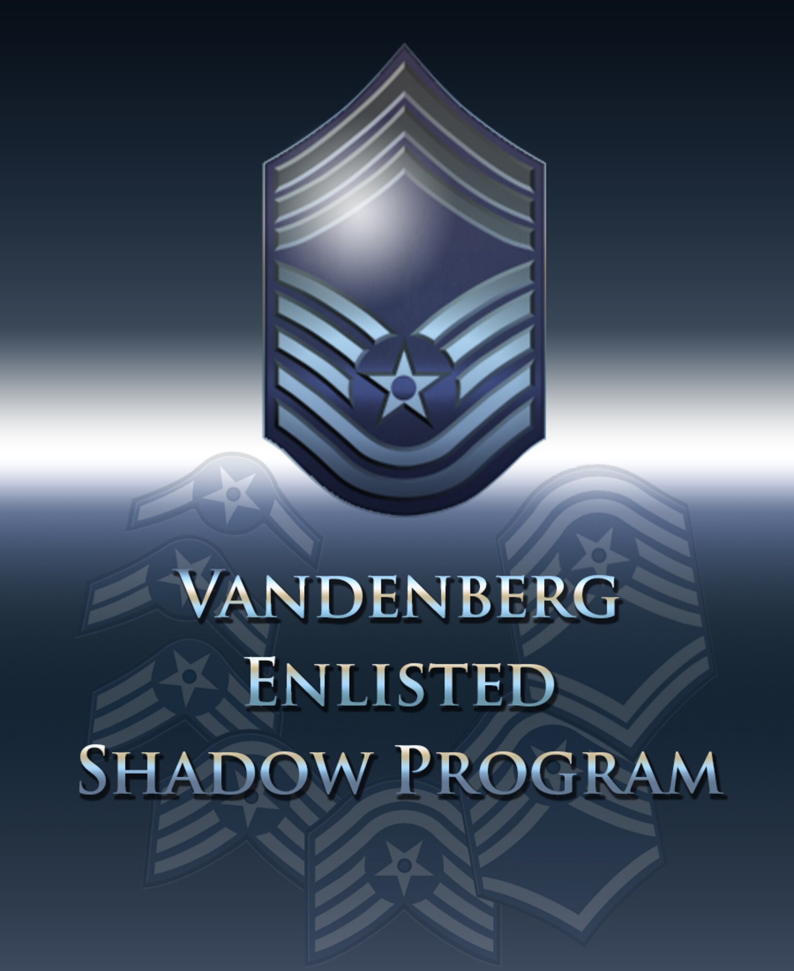 The Enlisted Shadow Program was designed as a means to educate and train Airmen in a selected career of their choosing. The interactive concept will give participants an opportunity to witness other Airmen’s daily routines and learn what they do, how they do it, and experience first-hand how they directly impact the mission here at Vandenberg. (U.S. Air Force graphic by Jan Kays/Released)