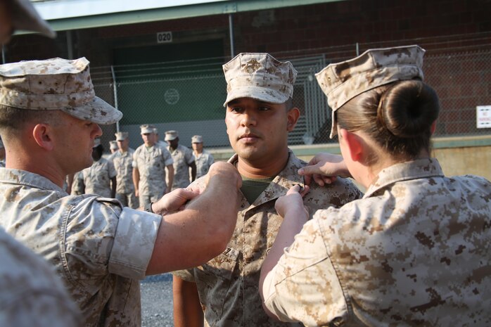 4th Marine Corps District Marine gets promoted