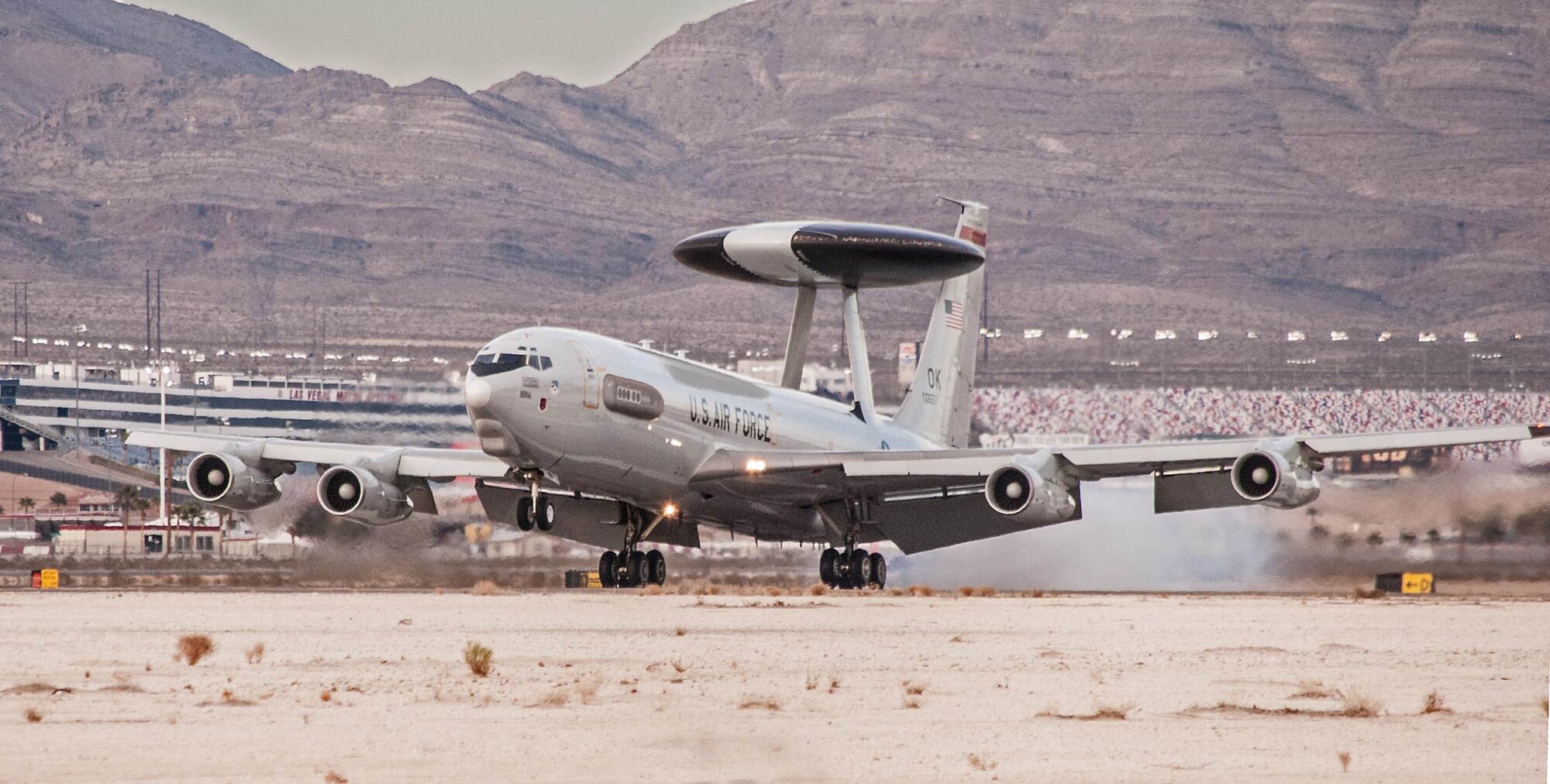 Members of the 552nd Air Control Wing from Tinker Air Force Base, Okla., recently participated in Red Flag 15-3 at Nellis AFB, Nevada, where they used the Block 40/45 computer system upgrade for the first time in a simulated combat environment. (Air Force photo/Released)