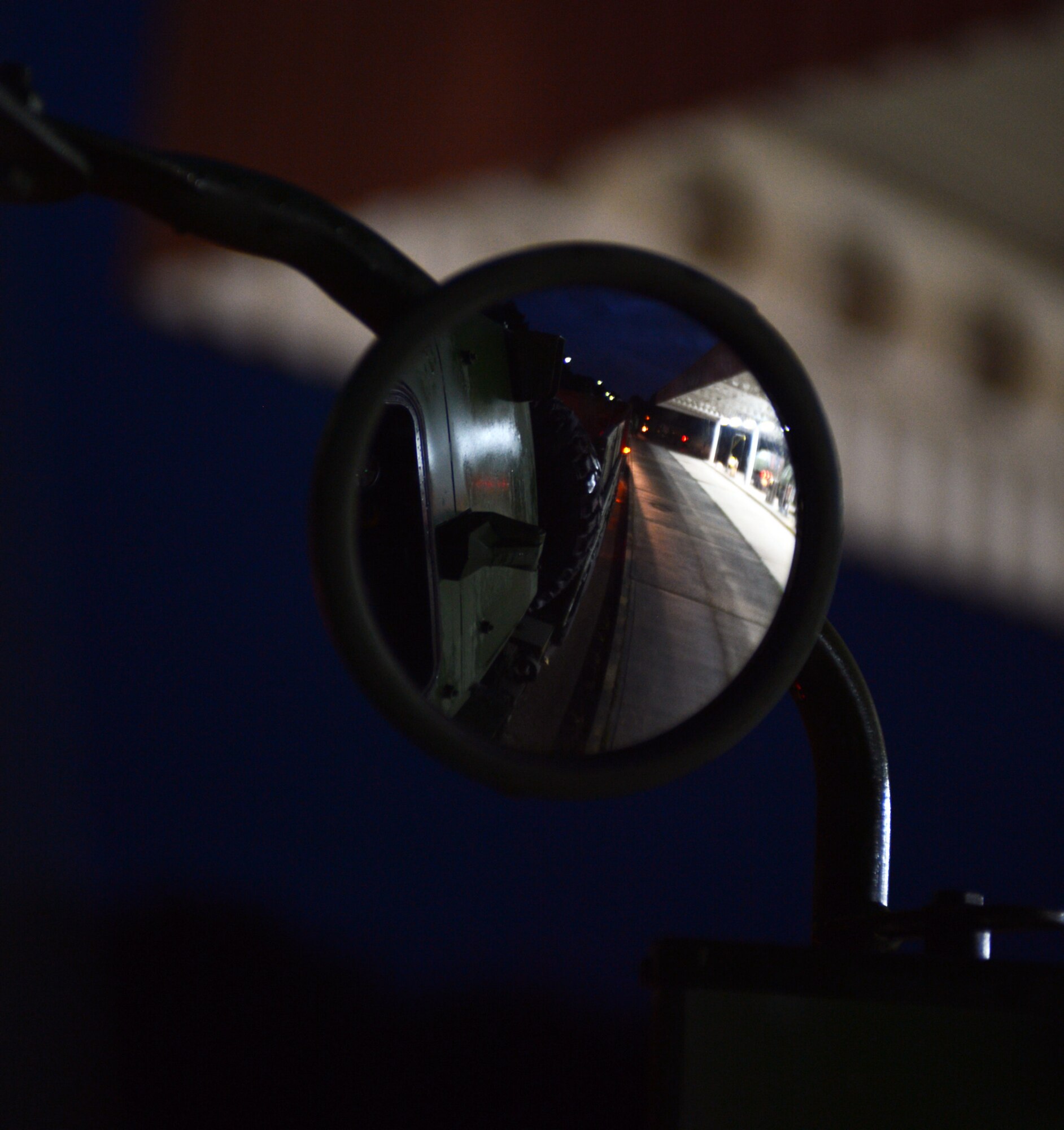 A U.S. Air Force convoy stops for fuel at a German military base in Beelitz, Germany, en route to Poland Sept. 1, 2015. The Bundeswehr, or German armed forces, hosted members of the 606th Air Control Squadron overnight on their way to Poland in support of Aviation Detachment Rotation 15-4. The U.S. Air Force Aviation Detachment stationed at Łask Air Base, Poland, will host the rotation from Aug. 31 -- Sept. 25, 2015, as the latest training exercise designed to strengthen the interoperability of NATO allies. (U.S. Air Force photo by 2nd Lt. Meredith Mulvihill/Released)