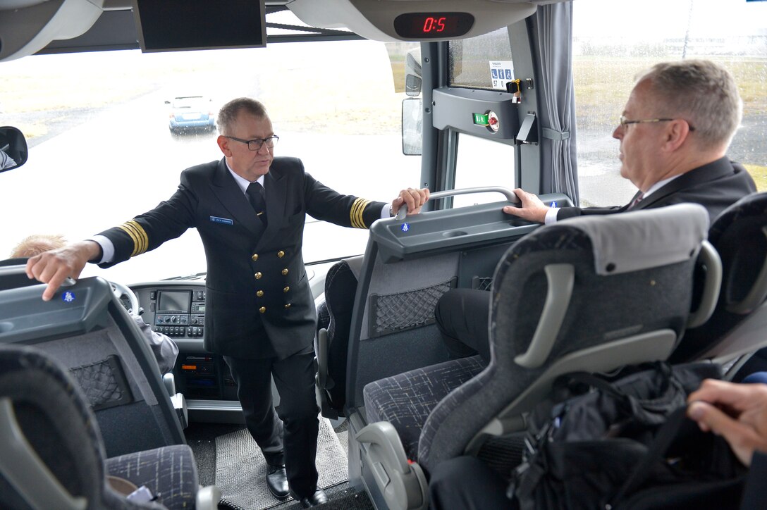 U.S. Deputy Defense Secretary Bob Work tours the air base in Keflavik, Iceland, Sept. 7, 2015. DoD photo by Glenn Fawcett