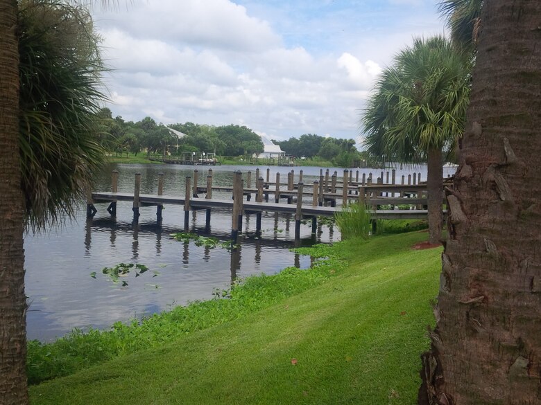 Boat-in docks at W.P. Franklin Campground