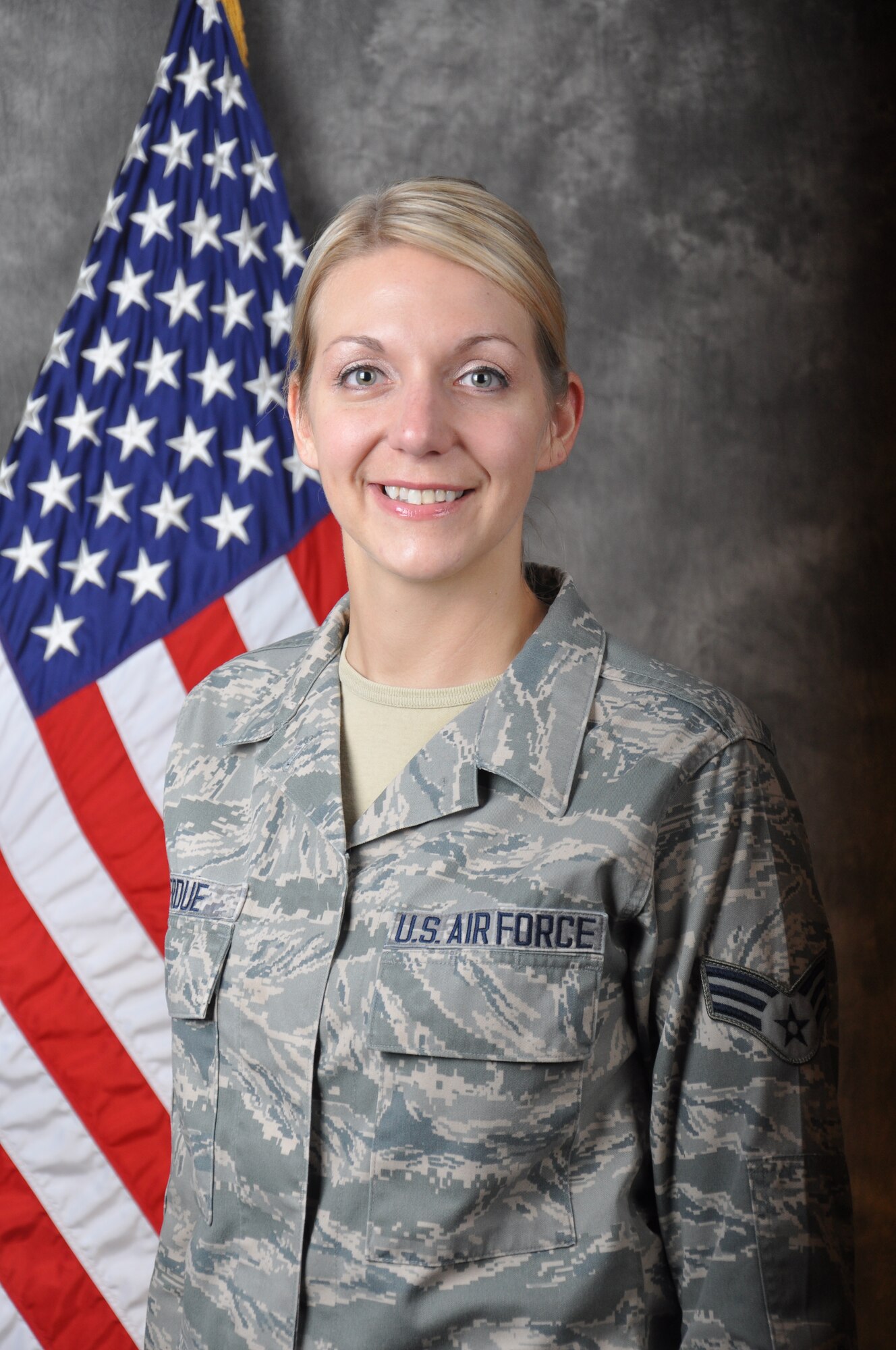 WRIGHT-PATTERSON AIR FORCE BASE, Ohio – Senior Airman Jennifer Perdue, 445th Aircraft Maintenance Squadron communications and navigation systems mechanic, is the 445th Airlift Wing Airman of the Quarter, third quarter. (U.S. Air Force photo/Tech. Sgt. Patrick O'Reilly)