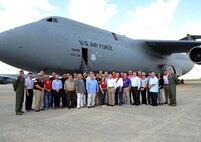 The 433rd Airlift Wing hosted 29 civic leaders with the 307th Bomb Wing, Barksdale Air Force Base, Louisiana,  Sept. 1, 2015 at Joint Base San Antonio-Lackland, Texas. The civics consisted of mayors, clergymen, and business leaders. The civic leader tour’s purpose is to strengthen the relationships between the private and government sectors and to share better business practices. (U.S. Air Force photo by Benjamin Faske) (released)