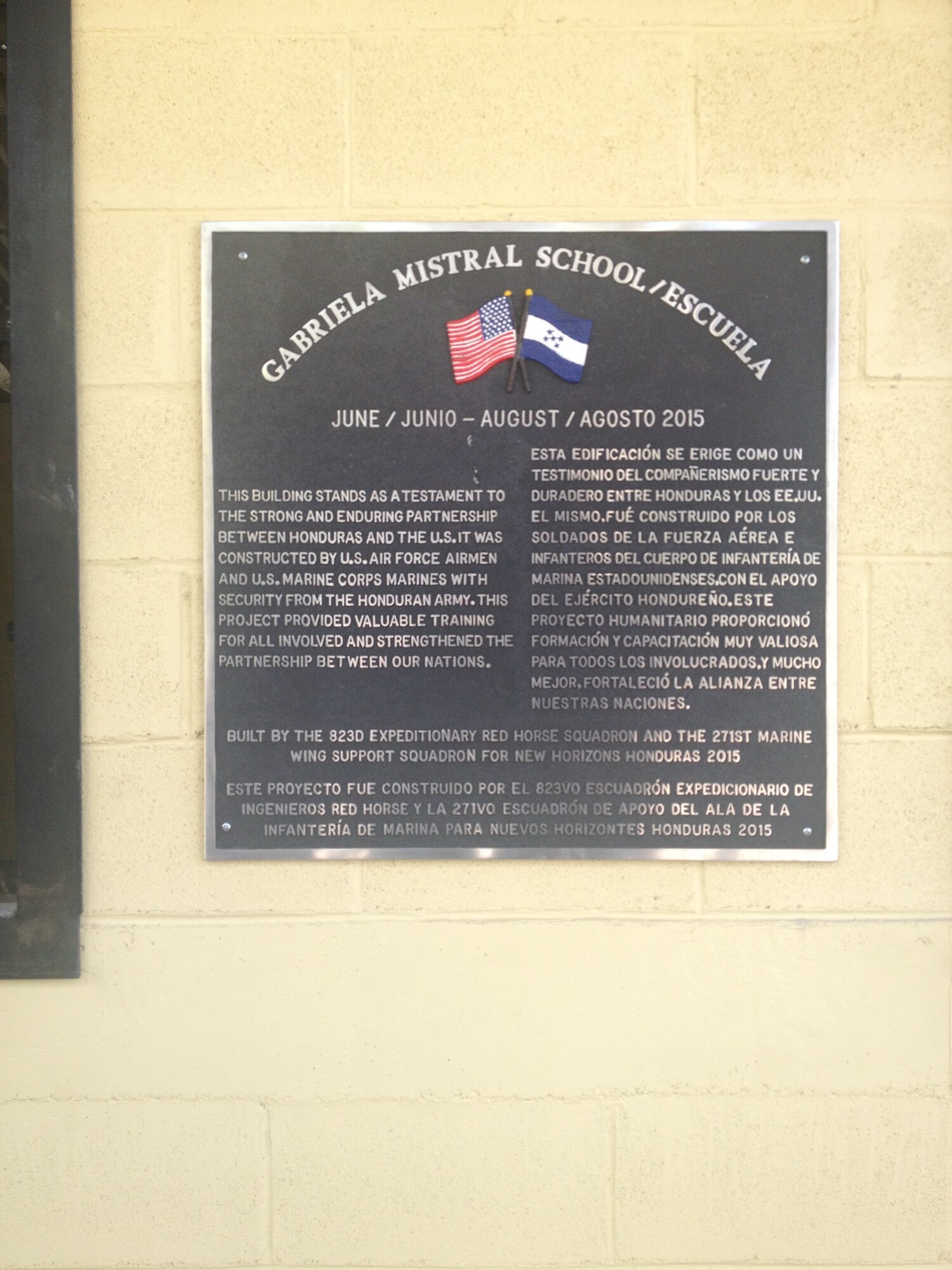 Military members came together from all over the U.S. to Honduras in support of New Horizons in Honduras. New Horizons helped build a new two-classroom schoolhouse and give medical aid to local Hondurans. (Courtesy photo)