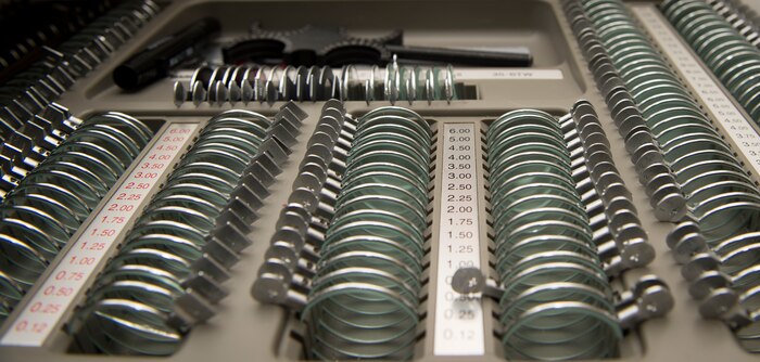 Optometry tools lay in a drawer Sep. 9, 2015, at the Optometry Clinic on Joint Base Charleston – Air Base, S.C. There are many shapes and sizes of tools when it comes to perfecting the finer details on glasses. The optometry office provides services such as eye examinations, visual acuity checks, repairing glasses, color vision tests and comprehensive exams. (U.S. Air Force photo/Airman 1st Class Clayton Cupit)