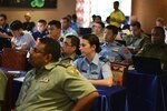 In this photo, partner military communicators from the Asia-Pacific listen to a presentation on the Broadband Global Access Network (BGAN) mobile satellite system in Makati City, Manila, Philippines, on Sept. 10, 2015. Sponsored by U.S. Pacific Command and hosted by the Armed Forces of the Philippines, Pacific Endeavor is a multinational workshop designed to enhance communication interoperability and expedite Humanitarian Assistance and Disaster Relief response in the Asia-Pacific. The workshop will be held until Sept. 11, 2015, and involves a total of 21 allied and partner nations. 