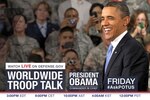 Obama to spend 9/11 at Fort Meade for Troop Talk. 