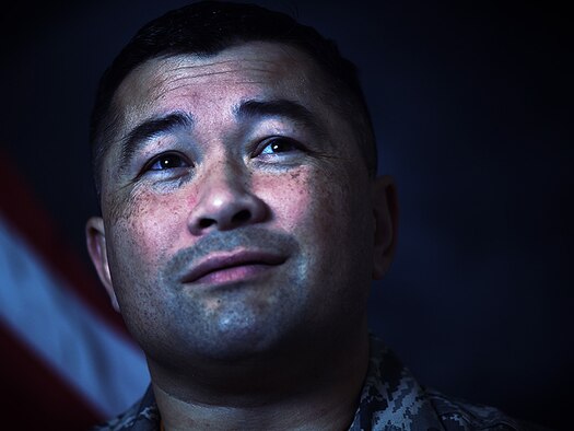 Lt. Col. Monty Baker is the 423rd Medical Squadron Mental Health commander at Royal Air Force Alconbury, England. Baker recalled his experience during the events of 9/11 and how it impacted his career in the Air Force. (U.S. Air Force photo/Staff Sgt. Jarad A. Denton)