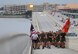Col. Scott Solomon, 81st Training Group commander, and Keesler Air Force Base Marine Corps Detachment commanding officer Maj. Cody Stewart, lead members of the Keesler Marine Det. in a 3.7 mile remembrance run across the Ocean Springs/Biloxi Bridge during a physical training session Sept. 11, 2015. The event honored those who lost their lives during the 9/11 attacks. (U.S. Air Force photo by Kemberly Groue)