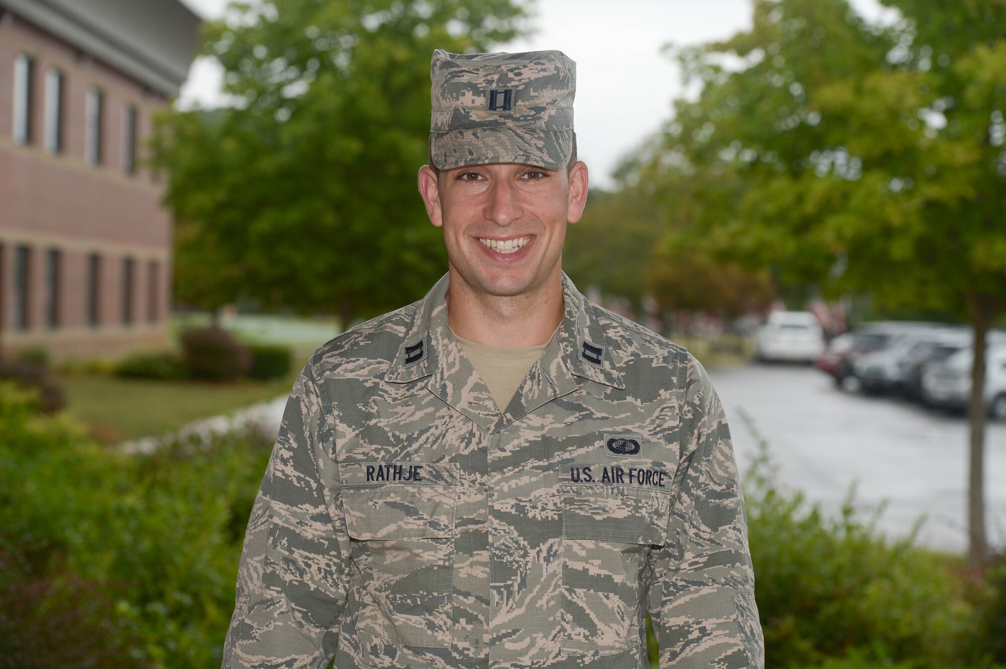 U.S. Air Force Capt. Jason Rathje, a program manager at Hanscom Air Force Base, Massachusetts, is one of three active-duty captains across the entire Service selected for the 2015 CSAF Prestigious Captains PhD Program. Rathje, who already holds a bachelor's and master's aeronautical degree from MIT, will be pursuing a fully-funded doctorate degree from a top tier civilian institution. (U.S. Air Force photo by Jerry Saslav)