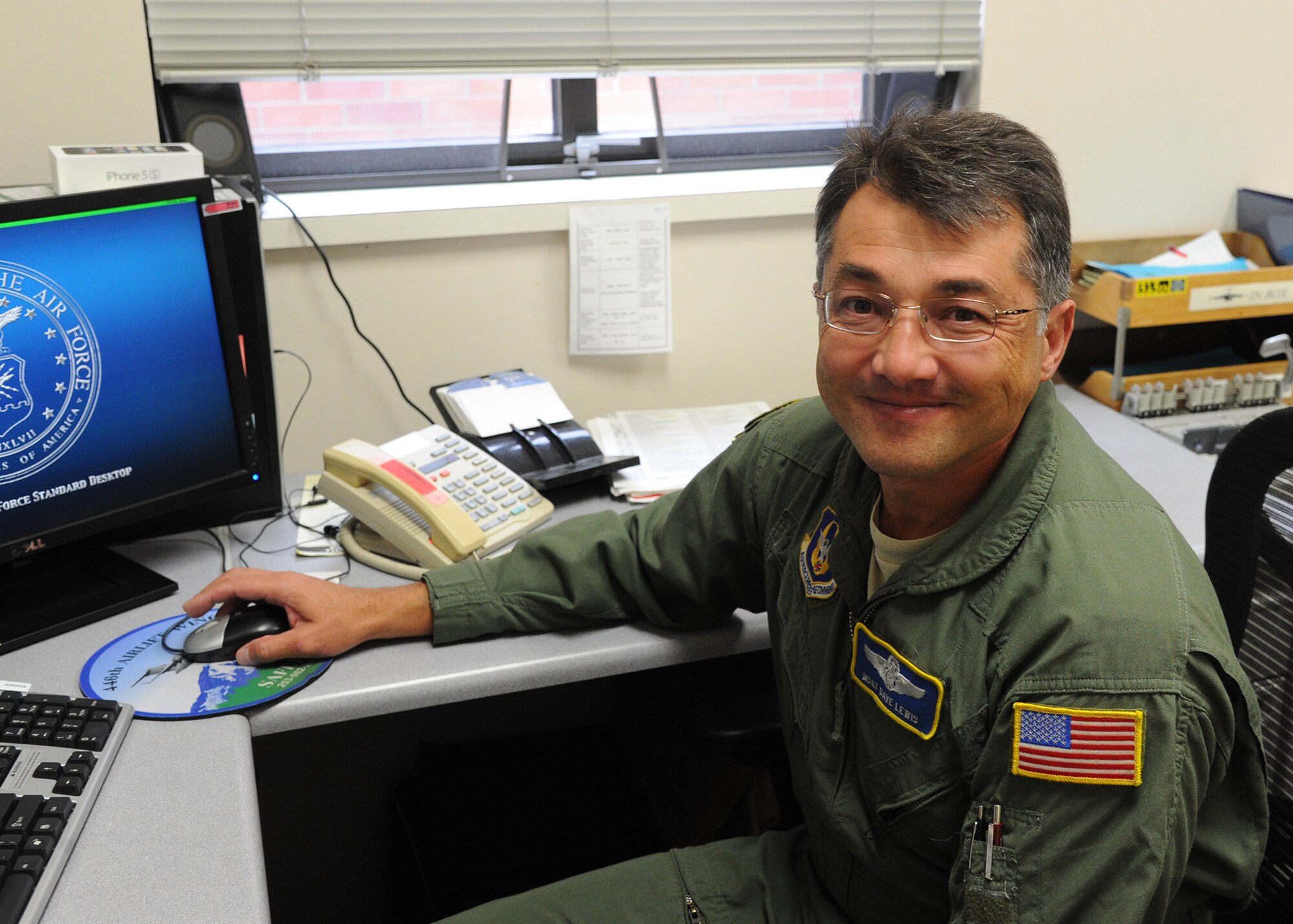 Master Sgt. David Lewis, 313th Airlift Squadron, was packing his car to go to Colorado when he found out about terrorist attacks on Sept. 11, 2001. “My trip was canceled and about two days later I was flying a low level training mission over I-90. I will never forget when all of the cars pulled off to the side of the road and started saluting us.”