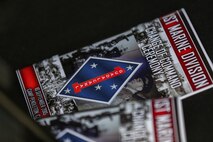 U.S. Marine Corps Brig. Gen. Daniel D. Yoo, 1st Marine Division Commanding General, relinquishes command to Maj. Gen. Daniel J. O'Donohue  during a change of command ceremony at Marine Corps Base Camp Pendleton, Calif., Sept. , 2015. Yoo assumed command as the 80th Commanding General of 1st Marine Division on Sept. 10, 2015. (U.S. Marine Corps photo by Pfc. Nathaniel Castillo, 1st Marine Division Combat Camera/Released)