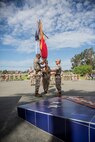 U.S. Marine Corps Brig. Gen. Daniel D. Yoo,  1st Marine Division Commanding General, relinquishes command to Maj. Gen. Daniel J. O’Donohue during a change of command ceremony on Marine Corps Base Camp Pendleton, Calif., Sept. 10, 2015. The ceremony signifies the transfer of responsibility and authority of 1st Marine Division between Commanding Generals. (U.S. Marine Corps photo by Sgt. Luis A. Vega, 1st Marine Division Combat Camera/Released)