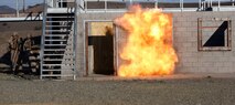 Marines with Company C, 1st Combat Engineer Battalion, 1st Marine Division, practice using detonation cord to breach doors during Exercise Pioneer Express aboard Marine Corps Base Camp Pendleton, Calif., Sept. 2, 2015. The exercise ensures that Marines and Sailors remain effective in increasingly complex environments through challenging training and detailed evaluation. (U.S. Marine Corps photo by Staff Sgt. Bobbie Curtis)