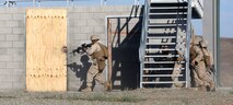 Marines with Company C, 1st Combat Engineer Battalion, 1st Marine Division, practice using detonation cord to breach doors during Exercise Pioneer Express aboard Marine Corps Base Camp Pendleton, Calif., Sept. 2, 2015. The exercise ensures that Marines and Sailors remain effective in increasingly complex environments through challenging training and detailed evaluation. (U.S. Marine Corps photo by Staff Sgt. Bobbie Curtis)