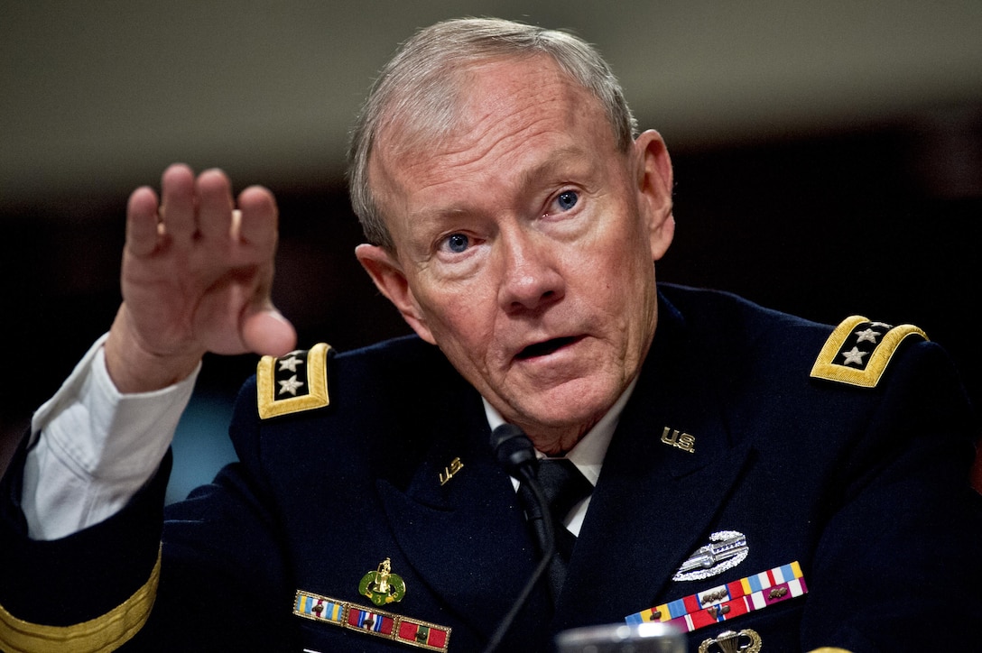 Army Gen. Martin E. Dempsey, chairman of the Joint Chiefs of Staff, testifies on the Defense Department’s response to the attack on U.S. facilities in Benghazi, Libya, during a hearing before the Senate Armed Services Committee in Washington, D.C., Feb. 7, 2013. Testimony also included the findings of the department's internal review following the attack. DoD photo by U.S. Navy Petty Officer 1st Class Chad J. McNeeley