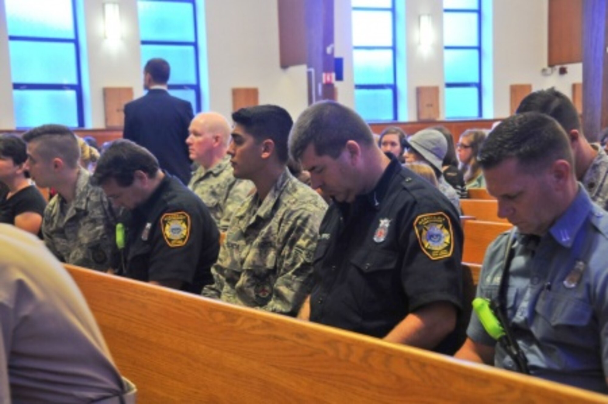 Retired Chap. (Col.) Jacob Z. Goldstein addresses dozens of service members, civilian employees, families, retirees, emergency responders and other community members at the 9/11 Remembrance Ceremony Sept. 11 at the Dix Chapel on Joint Base McGuire-Dix-Lakehurst, N.J. Goldstein spent five months coordinating relief efforts at Ground Zero in New York City following the Sept. 11, 2001, terrorist attacks. (U.S. Army photo by Sgt. Salvatore Ottaviano/Released)