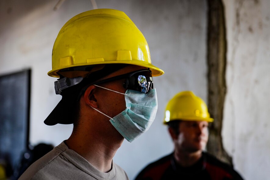 Airman 1st Class Benjamin Joyce (left) and New Zealand army Sapper Reece Stairmand, PACANGEL 15-2 carpenters, gear up to begin work during a PACANGEL 15-2 engineering project Sept. 5, 2015, in Baucau, Timor-Leste. Efforts undertaken during Pacific Angel help multilateral militaries in the Pacific improve and build relationships across a wide spectrum of civic operations, which bolsters each nation’s capacity to respond and support future humanitarian assistance and disaster relief operations. (U.S. Air Force photo by Staff Sgt. Alexander W. Riedel/Released)