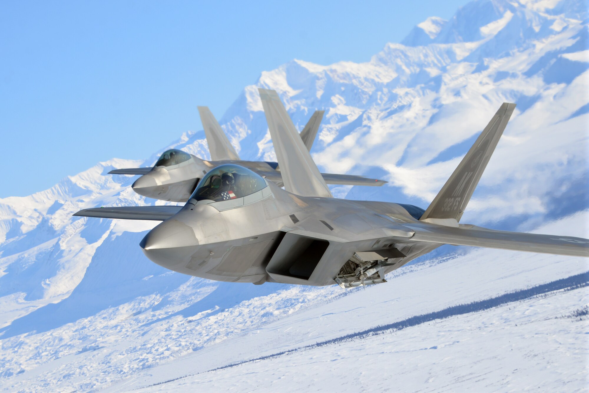 The 477th FG is the only Air Force Reserve unit in Alaska. As a Classic
Associate, the unit is responsible for recruiting, training, developing and
retaining Citizen Airmen to support the 3rd Wing and Expeditionary Air Force
mission requirements. The 477th FG is dependent on Reservists, Air Reserve
Technicians and civilians working side-by-side with the active duty's 3rd
Wing to operate, maintain and support the F-22 Raptors that are assigned
here. (U.S. Air Force photo/Tech. Sgt. Dana Rosso)
