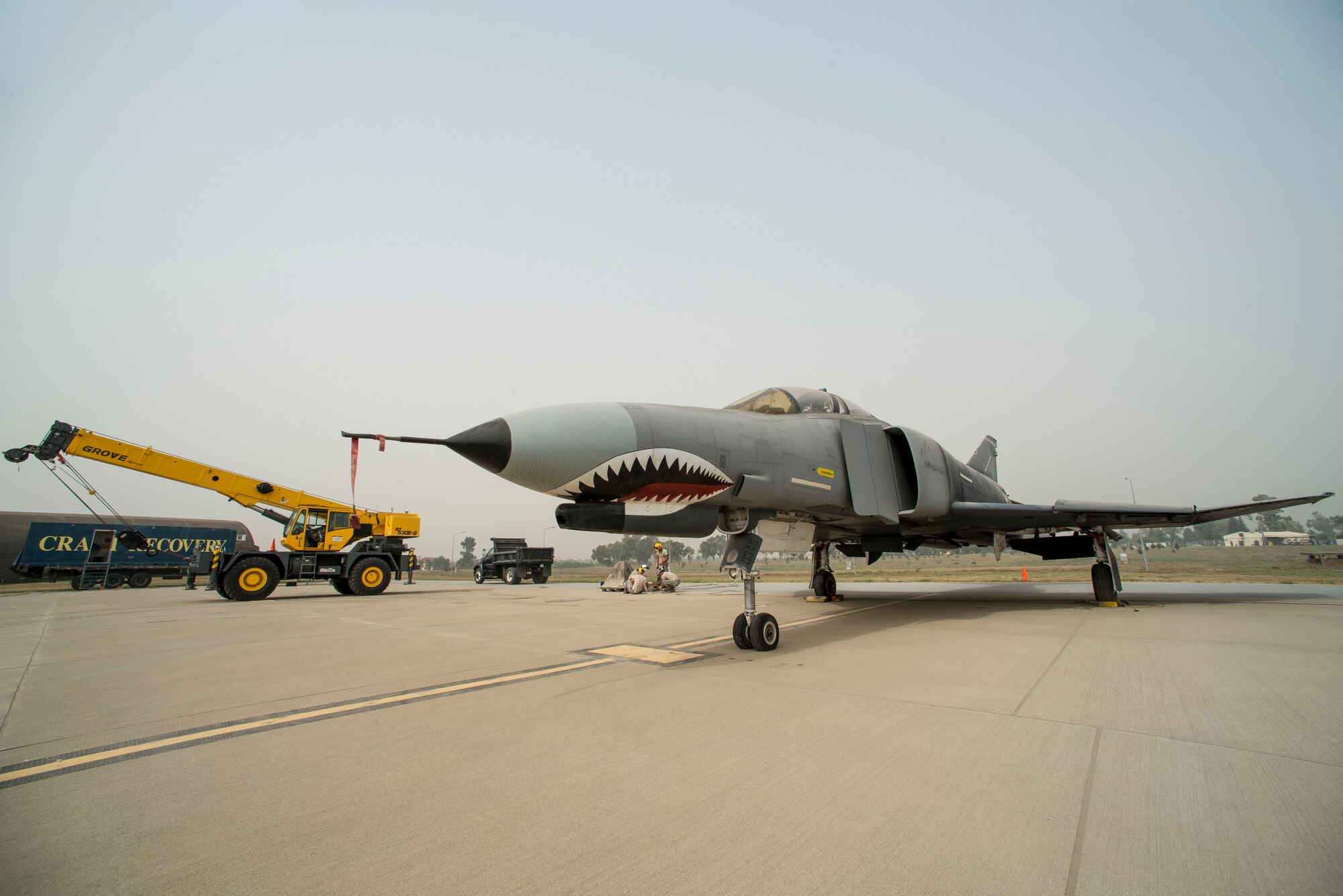 The 39th Maintenance Squadron’s Crash, Damaged, Disabled Aircraft Recovery team conducted a joint aircraft lift exercise Sept. 10, 2015, at Incirlik Air Base, Turkey. The exercise was designed to give members of the CDDAR team real-world experience by performing an actual aircraft lift while using related equipment. (U.S. Air Force photo by Airman 1st Class Cory W. Bush/Released)