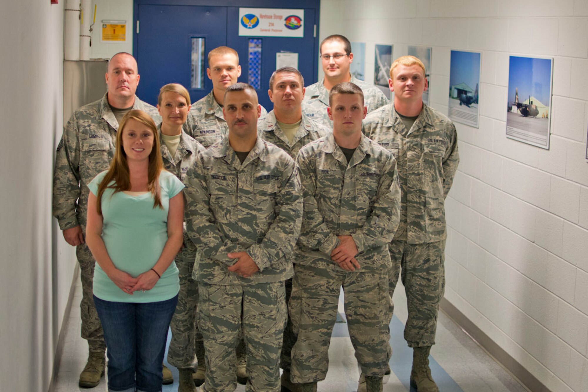 Graduates of the Logistics Readiness Squadron's Leadership Skills Academy received their completion certificates Saturday of Sept. UTA. The Leaderships Skills Academy is part of LRS's two tier training program geared toward developing the squadron's future leaders. (back row) Master Sgt. Jon Lamp, 2nd Lt. Clayton Atkinson, Staff Sgt. Andrew Fream, (middle row) Staff Sgt. Laura Shaffer, 2nd Lt. Kevin Hurlbrink, Master Sgt. Justin Walther, (front row) Staff Sgt. Chastity Eggleton, Master Sgt. James DeCicco, and Staff Sgt. Chris¬topher Rion. (Air National Guard photo by Tech.  Sgt. Michael Dickson/released)