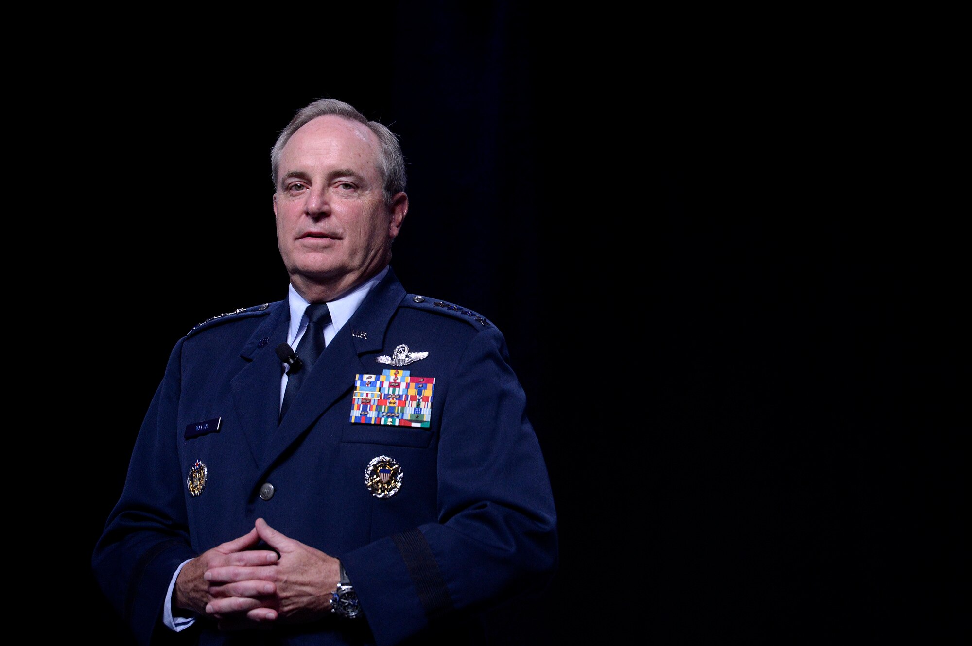 Air Force Chief of Staff Gen. Mark A. Welsh III makes his Air Force Update address at the Air Force Association's Air and Space Conference and Technology Exposition Sept. 15, 2015, in Washington, D.C. (U.S. Air Force photo/Scott M. Ash)  