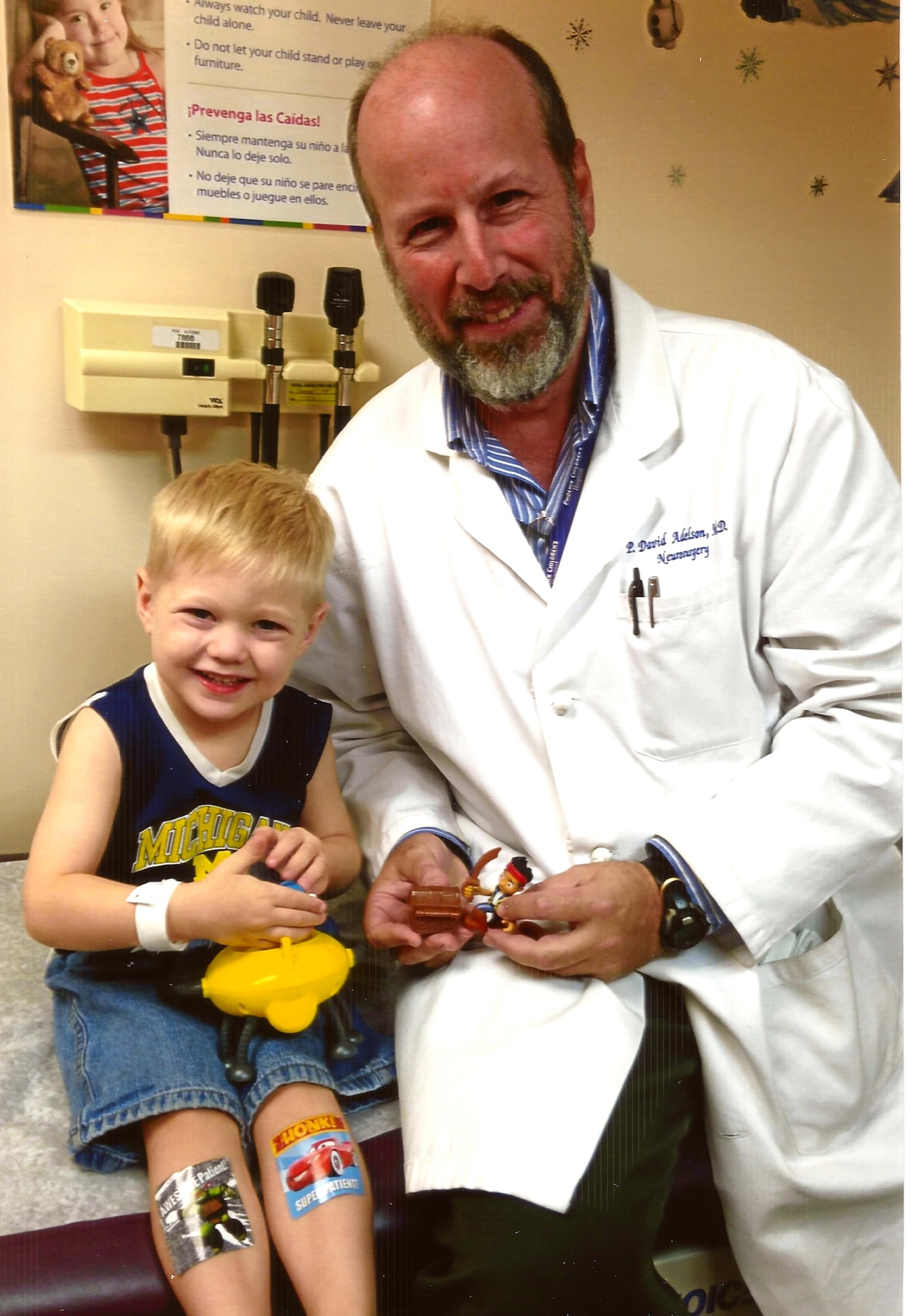 Paul enjoys a visit with Dr. David Adelson, a neurosurgeon who specializes in seizures and the director of Barrow Neurological Institute and chief of neurosurgery in Ariz. (Courtesy photo)