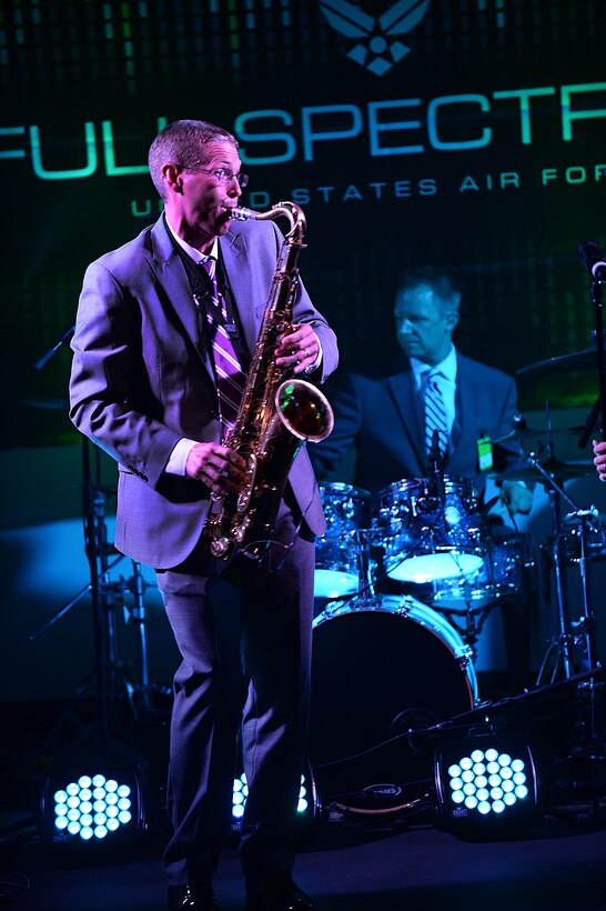The AFCENT band is composed of musicians who perform and tour throughout the Central Command Area of Responsibility to encourage troop morale, diplomacy and outreach to host nation communities. (U.S. Air Force photo by Staff Sgt. Emerson Nuñez/Released)

