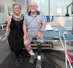 Retired Maj. Gen. William L. Moore Jr. and his wife, Sissy, pose at the Center for the Intrepid, Brooke Army Medical Center’s outpatient rehabilitation facility on Fort Sam Houston Sept. 3. Moore served as Brooke Army Medical Center’s commander from 1988 to 1991.