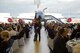 Members of Grissom’s honor guard stand in formation prior to a presentation of colors ceremony during an Air Force Ball at Grissom Air Reserve Base, Ind., Sept. 12, 2015.  This year’s ball, “Wings over America: A salute to the 1940s” featured music and festivities from that era inside a hangar transformed with authentic World War II memorabilia.  (U.S. Air Force Photo/Tech. Sgt. Benjamin Mota)