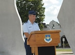 Col. Matthew Isler, 12th Flying Training Wing commander spoke about the importance of remembering those who have not yet returned home from America’s armed conflicts during the Prisoners of War and Missing in Action Retreat ceremony, Sept. 17, 2015 at Joint Base San Antonio-Randolph. On this day, Americans across the United States pause to remember the sacrifices and service of those who were prisoners of war, as well as those who are missing in action and their families.  (U.S. Air Force photo by Joel Martinez/Released)