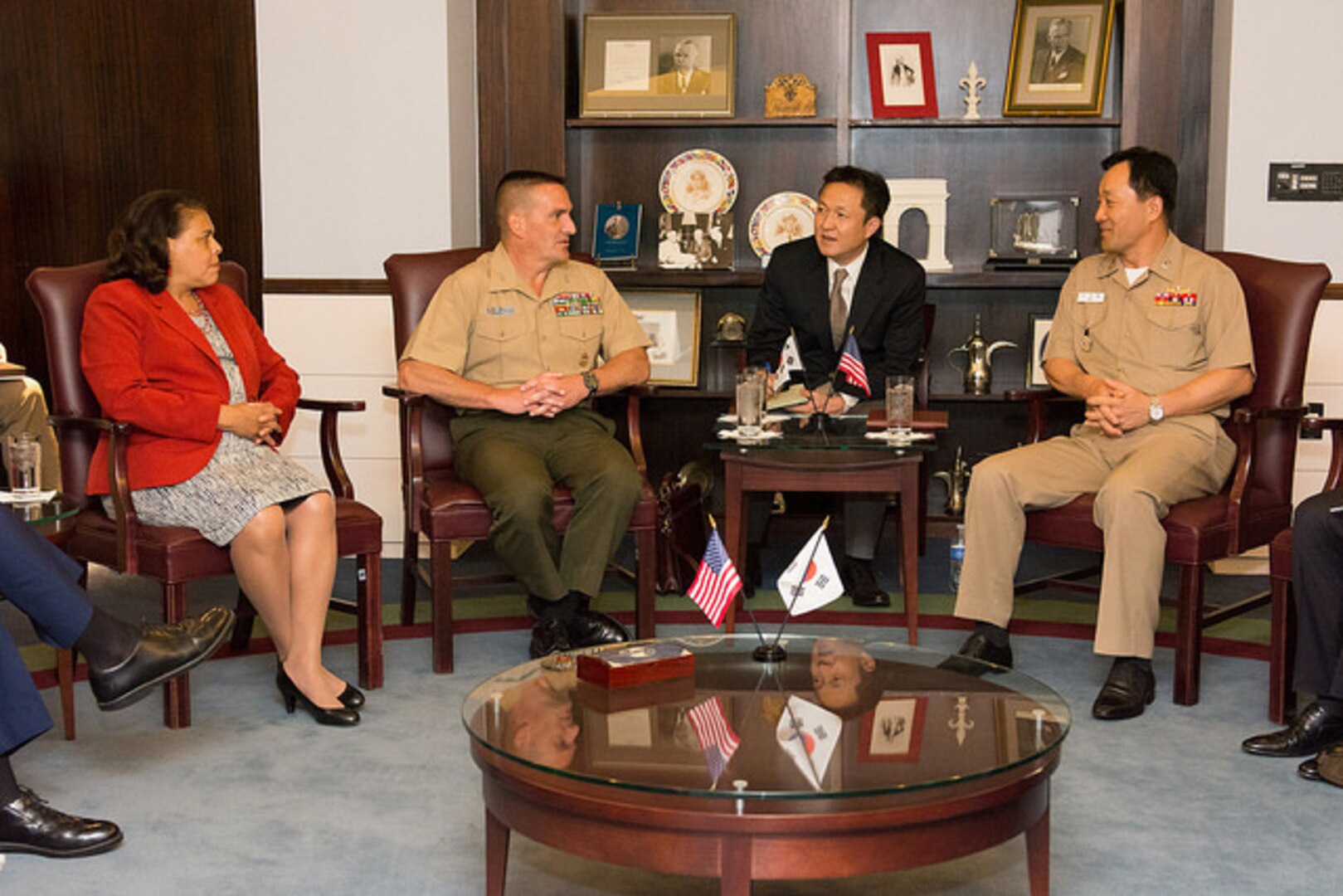 NDU Senior Leadership meets with Rear Admiral Kim Young Cheal, President of the Korean National Defense University