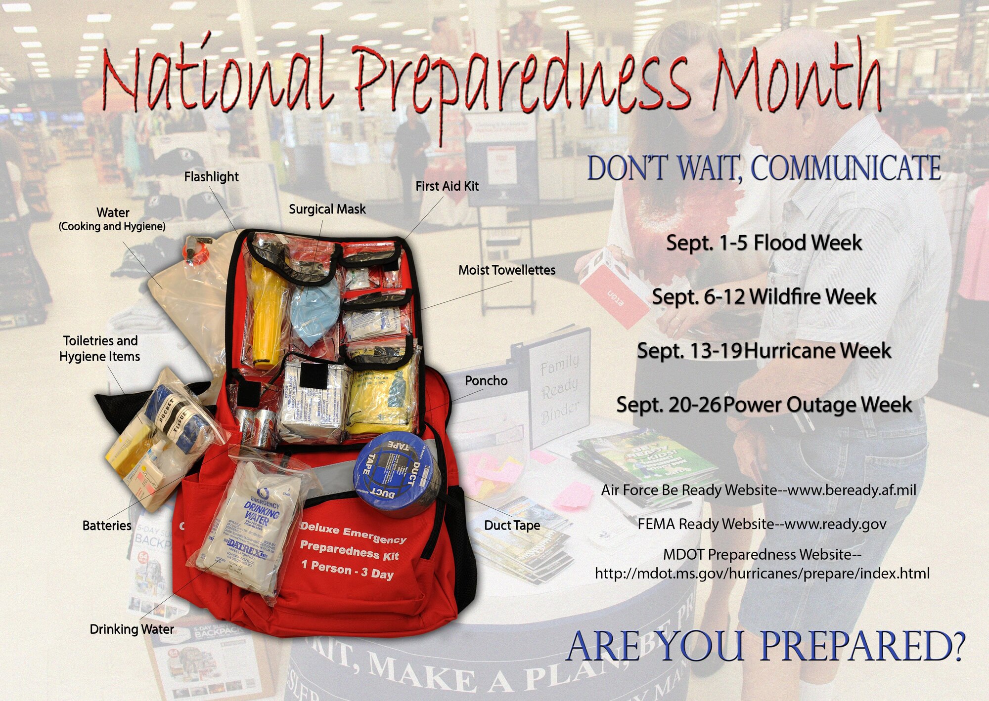 National Preparedness Month graphic (U.S. Air Force graphic by Kemberly Groue)