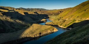 The South Fork Boise River winds through a canyon in the foothills of the Sawtooth Mountain Range, Idaho, June 13, 2015. The canyon, Arrowrock Reservoir and Anderson Reservoir are a few of the natural features created by the river. (Courtesy photo by Samuel Morse)