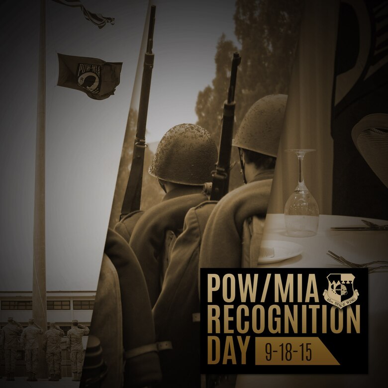 The President has declared the third Friday in September as National POW/MIA Recognition Day to honor and recognize the sacrifices of America's POWs and MIAs, both those returned and those still missing.  There are currently 83,115 Americans who remain missing from past conflicts; I want to remind you that we stand by our commitment to bring all missing Americans home. (U.S. Air Force graphic/James Rainier)