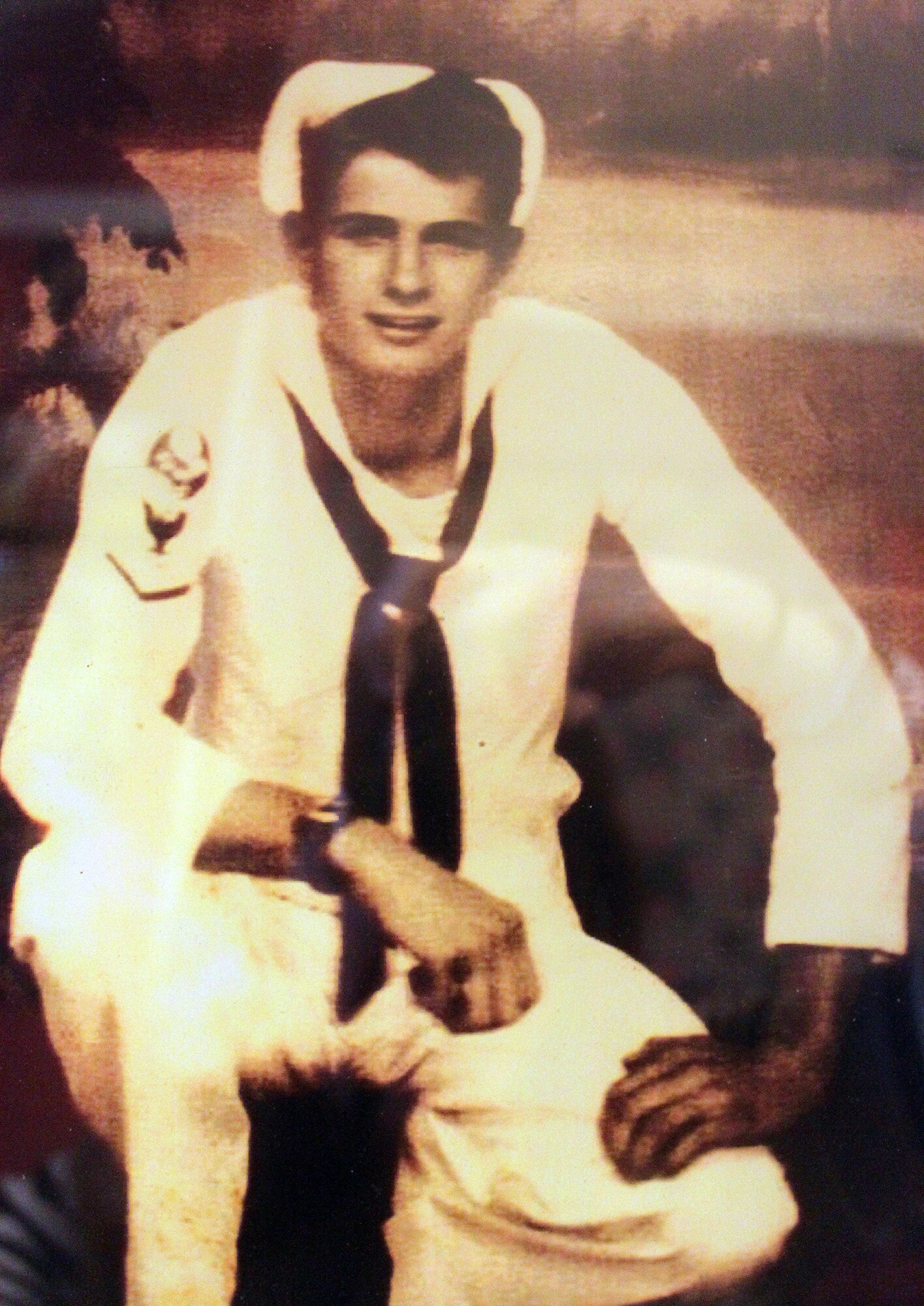 William Thames, whose name is pronounced like the river in England, joined the Navy in 1944. His unit, the 37th Special Construction Battalion, was sent to California by train. For what seemed like an eternity, Thames outfitted ships with white pine board. Thames, now 88, married Doris Youngblood and the pair have been married for 63 years. (U.S. Air Force photo by Angela Woolen)