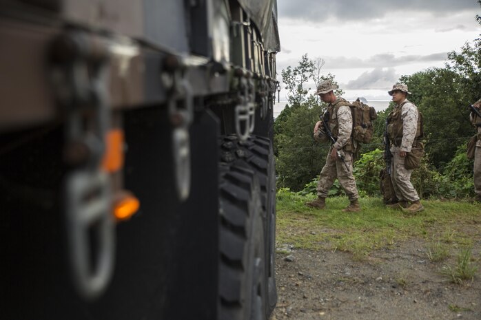 Marines with Marine Heavy Helicopter Squadron 462, stationed load onto Marine Wing Support Squadron 171’s MK-31 tractor/extended bed during Exercise Forest Light 16-1 at Camp Aibano, Japan, Sept. 8, 2015. MWSS-171 is supporting Marine Heavy Helicopter Squadron 462 and 1st Battalion 2nd Marines during this exercise using their communications, motor transport and refueling capabilities.
