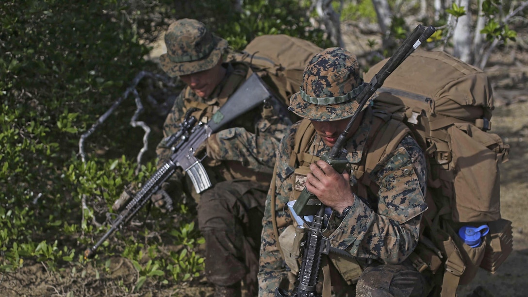 U.S. Marines with Company B, 1st Battalion, 4th Marine Regiment, Marine Rotational Force – Darwin, conduct patrol-based operations and engage in platoon-level attacks with troops from His Majesty’s Armed Forces of Tonga, the New Zealand Defence Force, the French Army of New Caledonia and the Tongan Royal Guards during their culminating event for Exercise Tafakula 15 Sept. 9-11 on Tongatapu Island, Tonga. Each military force split into integrated platoons for the event that comprised of 72 hours of patrolling, land navigation and attacking mock enemy positions. The rotational deployment of U.S. Marines in Darwin affords unprecedented combined training opportunities such as Exercise Tafakula and improves interoperability between the involved forces.