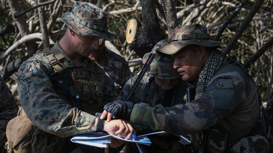 U.S. Marines with Company B, 1st Battalion, 4th Marine Regiment, Marine Rotational Force – Darwin, conduct patrol-based operations and engage in platoon-level attacks with troops from His Majesty’s Armed Forces of Tonga, the New Zealand Defence Force, the French Army of New Caledonia and the Tongan Royal Guards during their culminating event for Exercise Tafakula 15 Sept. 9-11 on Tongatapu Island, Tonga. Each military force split into integrated platoons for the event that comprised of 72 hours of patrolling, land navigation and attacking mock enemy positions. The rotational deployment of U.S. Marines in Darwin affords unprecedented combined training opportunities such as Exercise Tafakula and improves interoperability between the involved forces. 