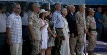 Guests attend the change of command ceremony in which Brig. Gen. Daniel D. Yoo passed command of 1st Marine Division to Maj. Gen. Daniel J. O’ Donohue at a ceremony aboard Marine Corps Base Camp Pendleton, Calif., Sept. 10, 2015. O’Donohue is taking command of the division after recently commanding Marine Corps Forces Cyberspace Command. (U.S. Marine Corps photo by Staff Sgt. Bobbie A. Curtis)