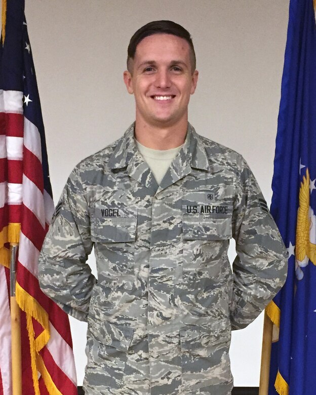 Senior Airman Dylan Vogel, 56th Medical Operations Squadron medical technician, is the Leaders Encouraging Airman Development (LEAD) president at Luke Air Force Base, Ariz. Vogel assists healthcare providers and nurses by in checking patients and assisting them to live a better and healthier life.(U.S. Air Force photo by Airman Mota)