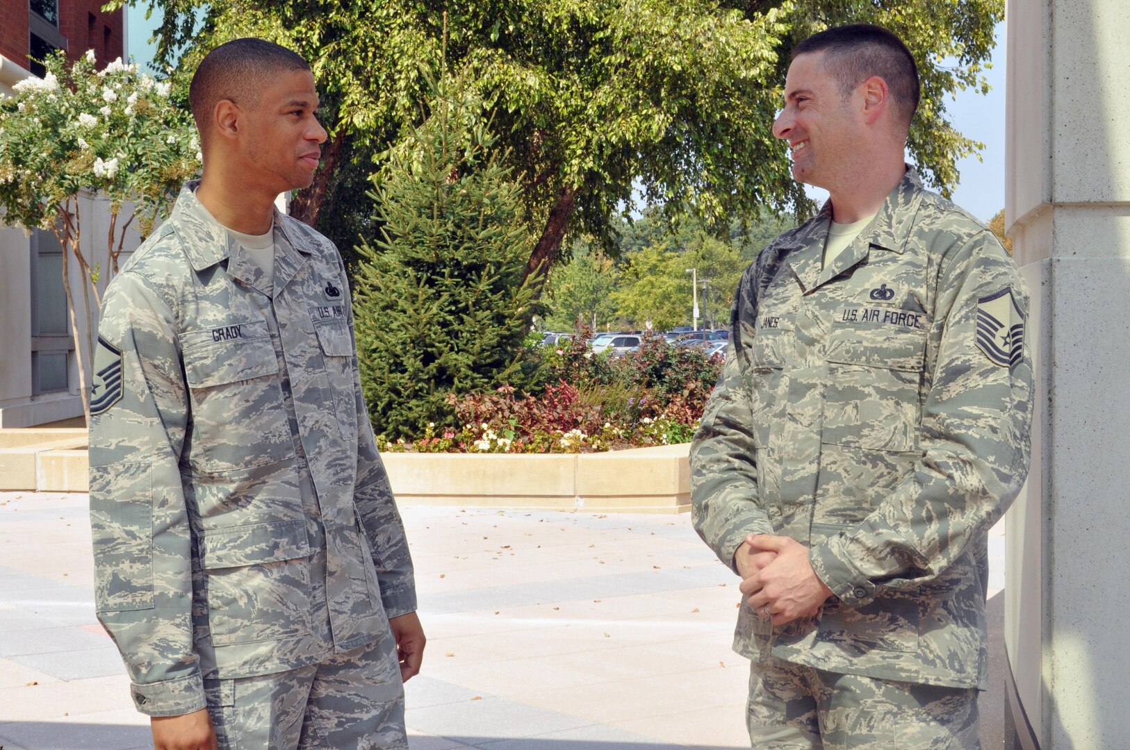 Air Force Master Sgts. Keith Grady and David Janes are two of only four Air Force Logistics Education Advancement Program noncommissioned officers in their Air Force career field. The LEAP is a career broadening education program designed to provide selected NCOs with on-the-job experience and training in special fuels logistics areas.