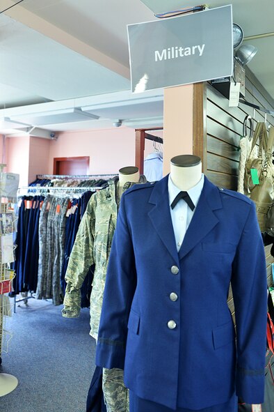 The Offutt Thrift Shop celebrated a ribbon cutting ceremony Sept. 16 after closing its door to the community for a two-week renovation. The renovation project team increased the military clothing section, which they hope will help the military families they serve. (U.S. Air Force photo by Charles Haymond/Released)