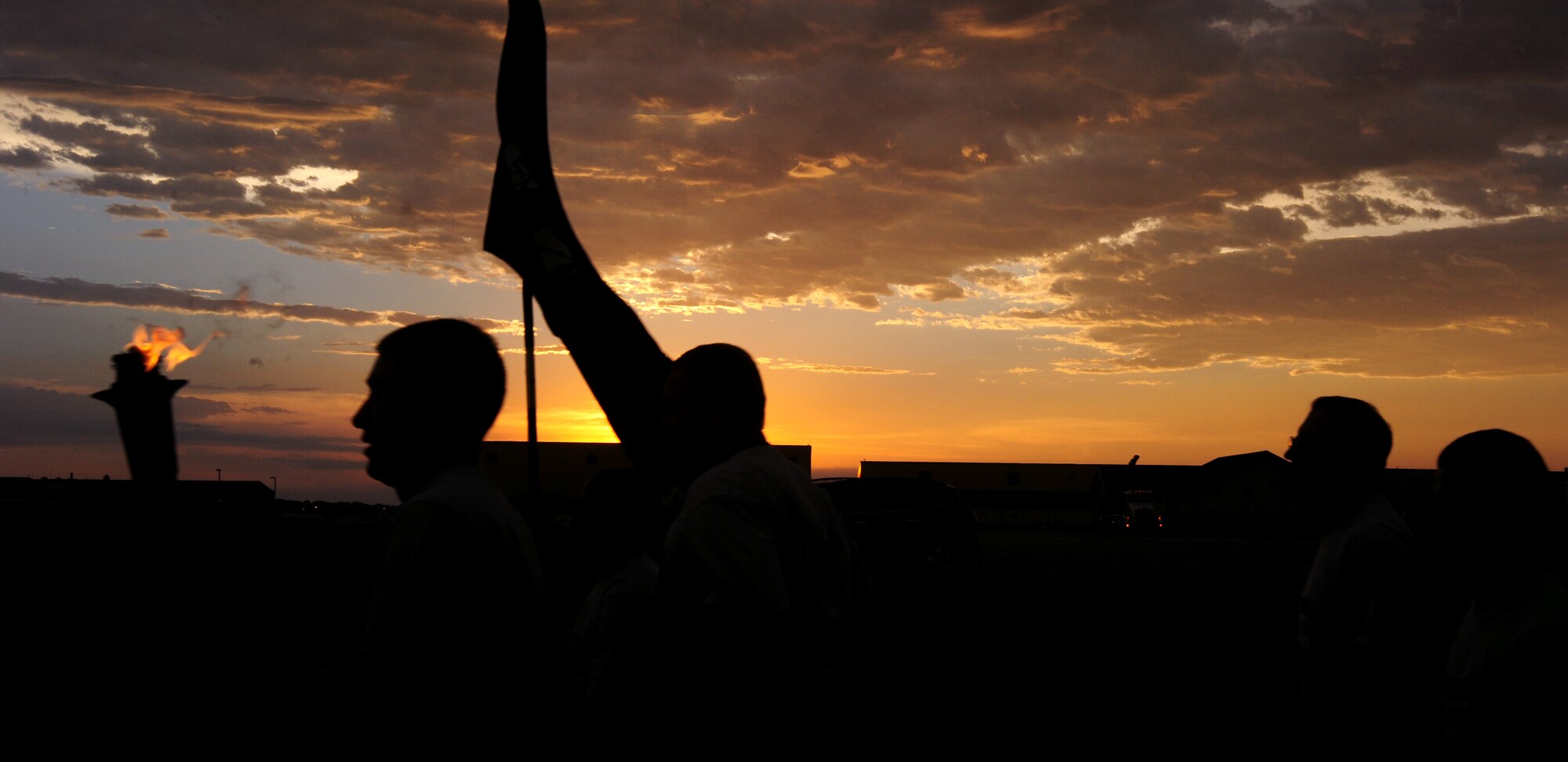 Members of Team Whiteman participate in the annual Prisoners of War/Missing in Action run at Whiteman Air Force Base, Mo., Sept.18, 2015. Approximately 1,500 Airmen from various conflicts are missing from Air Force ranks. (U.S. Air Force photo by Airman 1st Class Jovan Banks/Released)