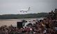 The pope’s plane approaches the flightline of Joint Base Andrews, Md., Sept. 22, 2015. More than one thousand people were in attendance for the pope’s arrival. (U.S Air Force photo/Airman 1st Class Philip Bryant)