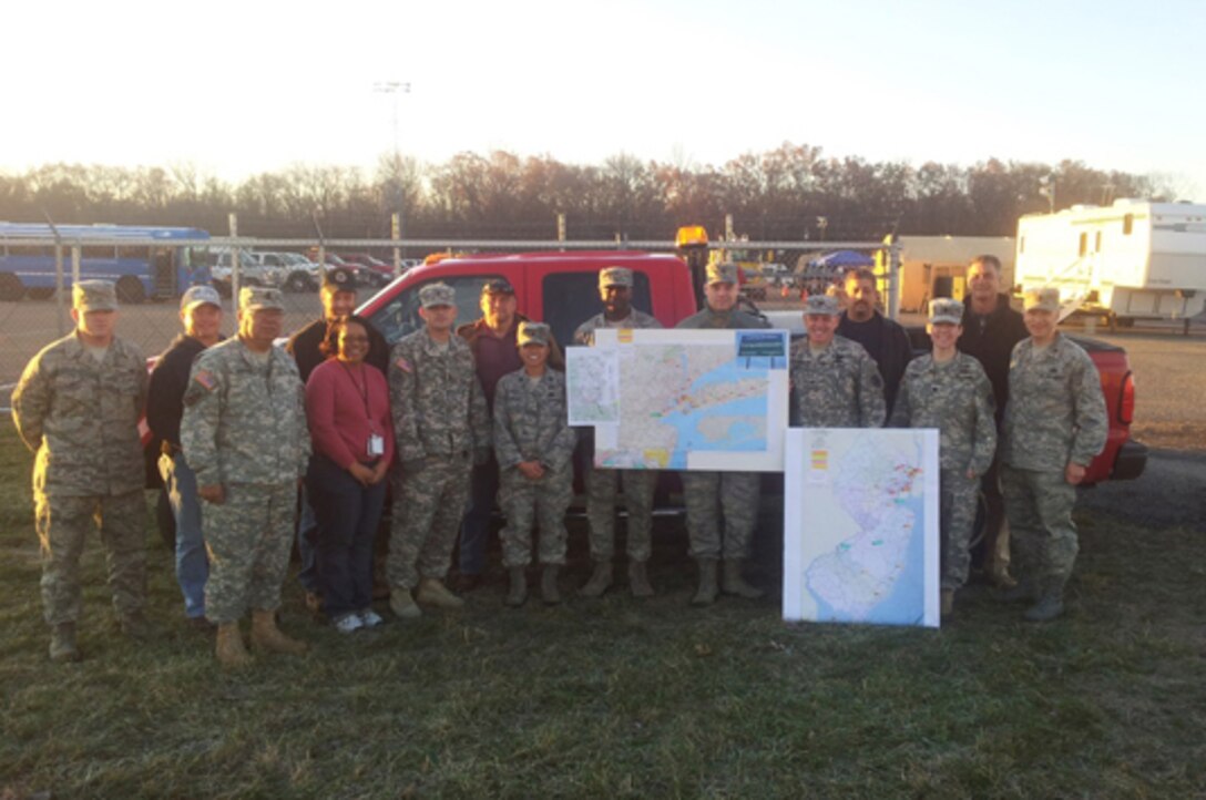 The first Task Force Americas poses for a picture during Hurricane Sandy relief operations in November 2012. The primary objective of the task force is to ensure the effective and efficient execution of the DLA Energy Federal Emergency Management Agency contingency contract.