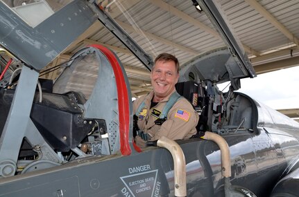 Retired Navy Capt. Pieter Vandenbergh prepares for a training flight in a T-38 Talon flight Sept. 16 at Joint Base San Antonio-Randolph. 